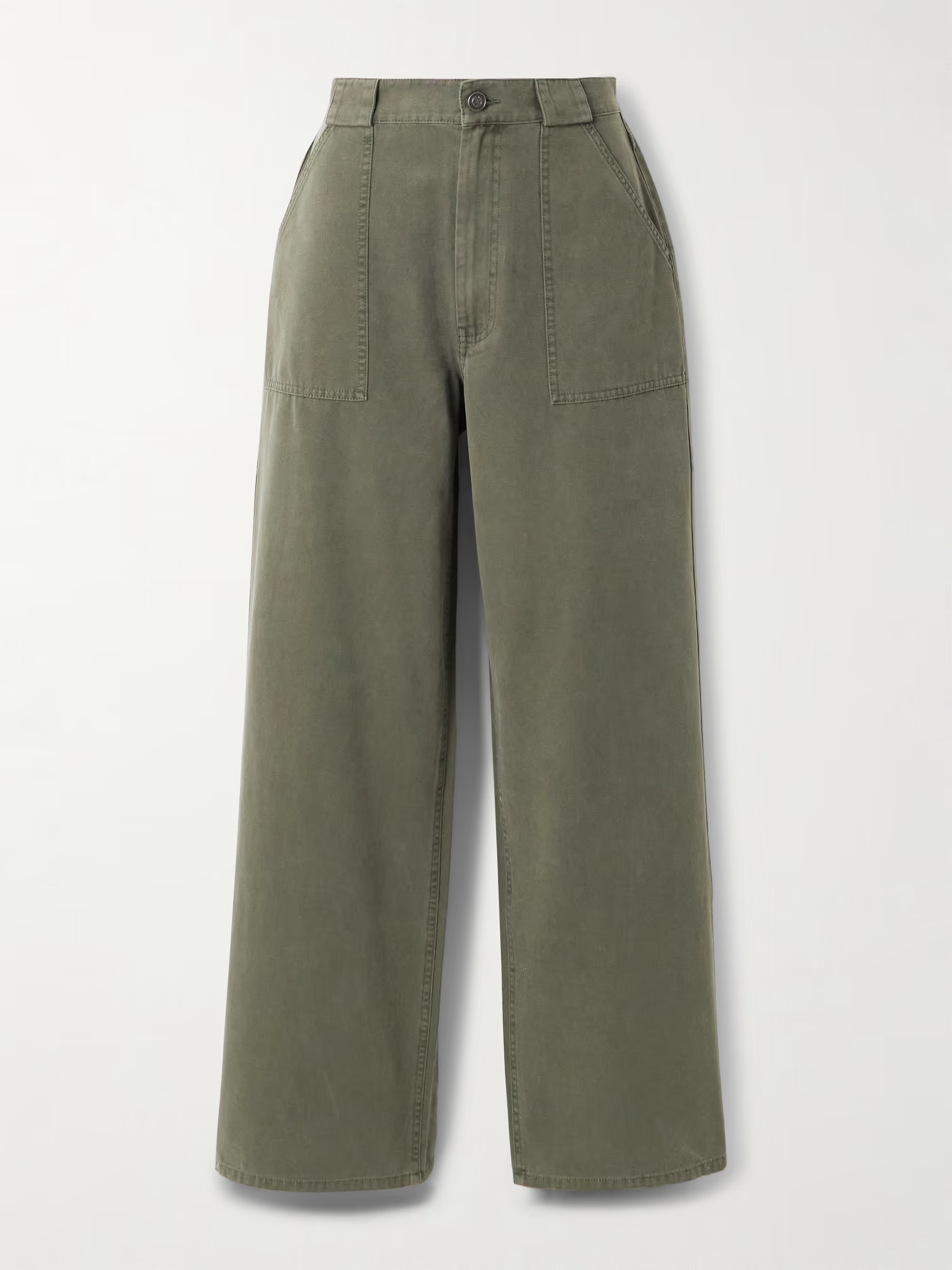 Grayson cropped cotton-canvas wide-leg pants | NET-A-PORTER (UK & EU)