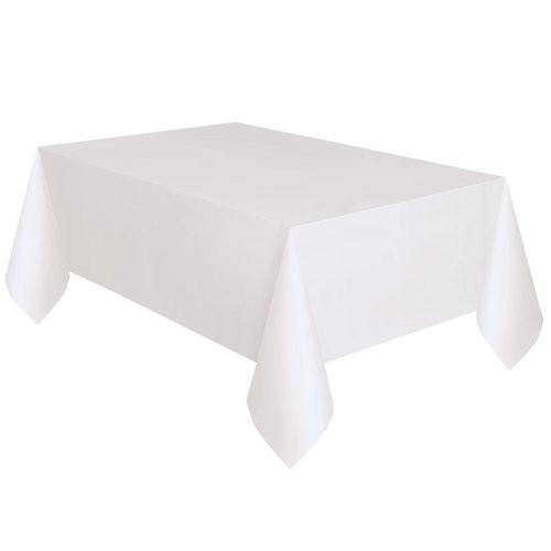 Way to Celebrate! White Plastic Party Tablecloths, 108 x 54in, 3ct | Walmart (US)