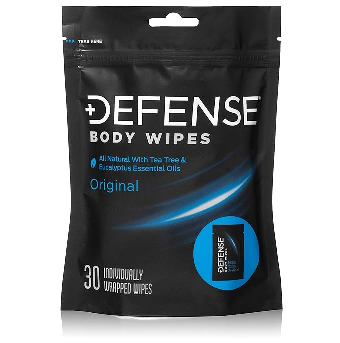 Defense Soap Body Wipes, 30 Individually Packed Travel Wipes - 100% Natural and Pure Pharmaceutic... | Amazon (US)