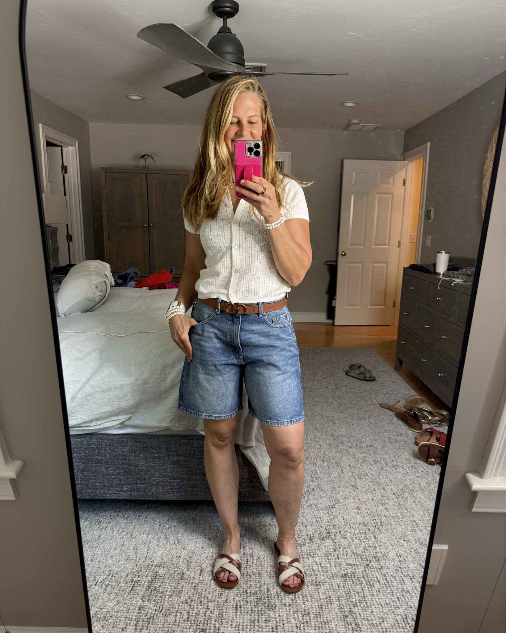 Buck Mason x DL1961 Jorts season!  Love the longer shorts for going out and having a more polished look!  Items true to size! 

#LTKStyleTip #LTKOver40 #LTKSeasonal