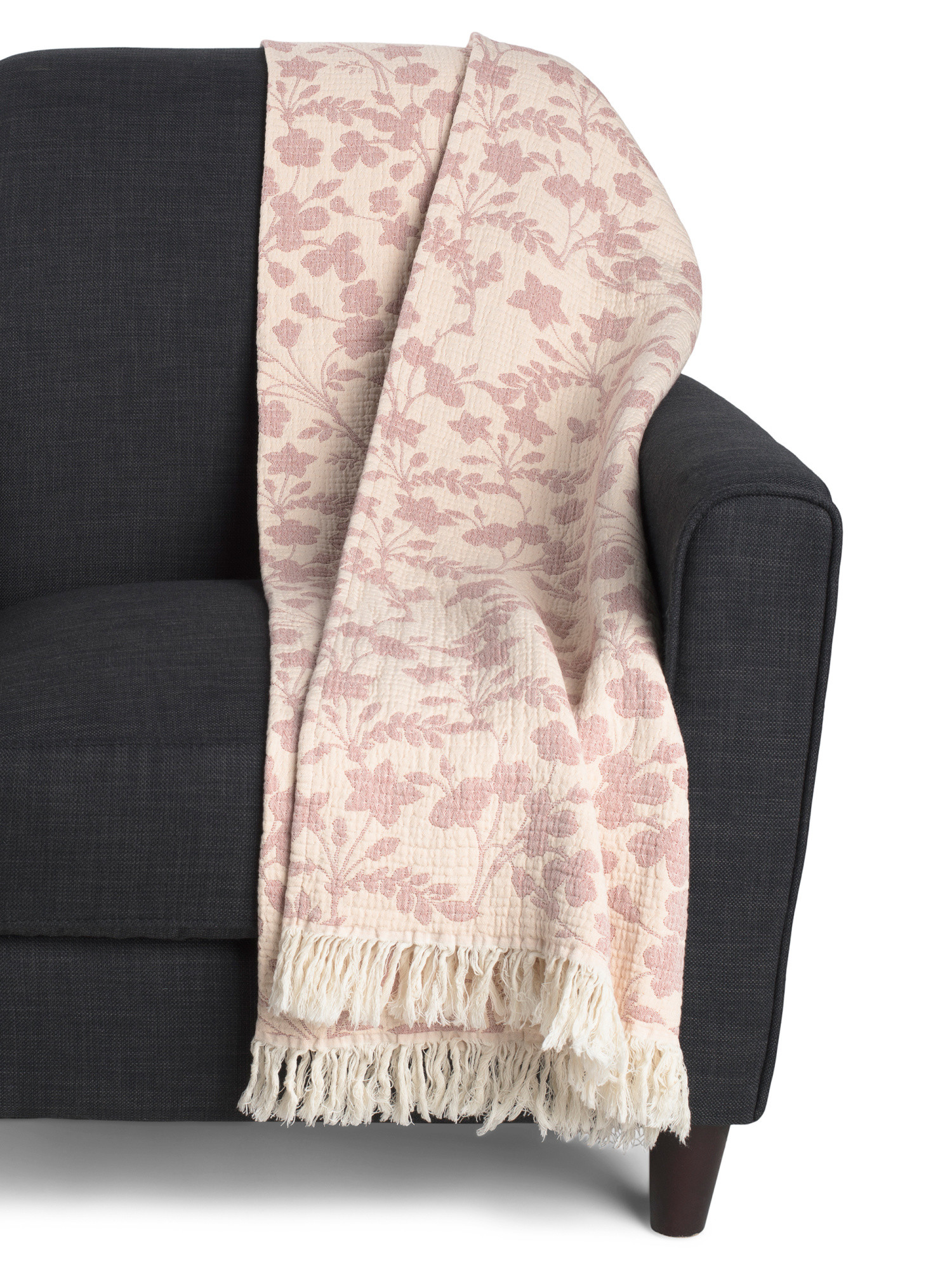 Made In Portugal Textured Floral Throw | TJ Maxx