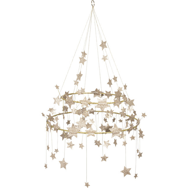 Gold Sparkle Star Chandelier | Maisonette