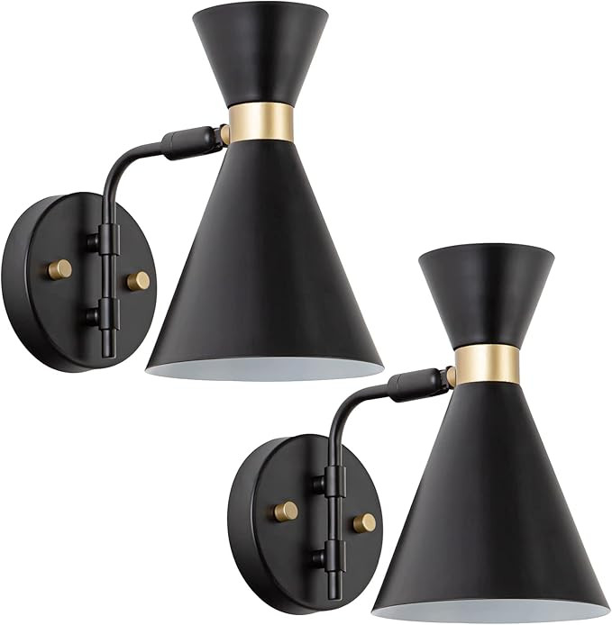 Vintage Battery Operated Wall Sconce Set of 2，2-Pack Battery Powered Wall Light with Dimmable R... | Amazon (US)