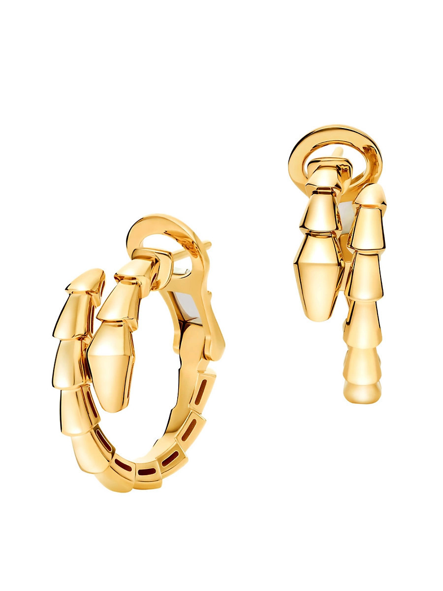 Women's Serpenti Viper 18K Gold Hoop Earrings - Yellow Gold | Saks Fifth Avenue