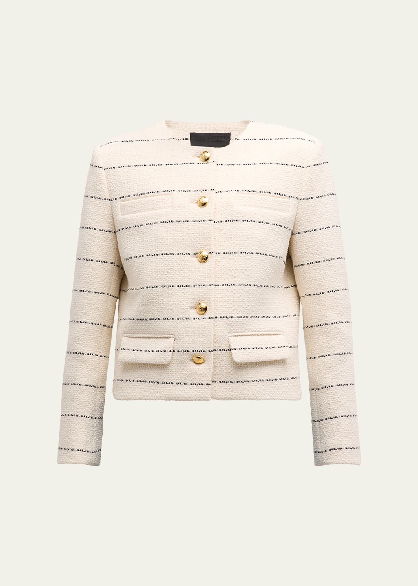 Nili Lotan Paige Horizontal Stripe Boucle Cardigan | Bergdorf Goodman