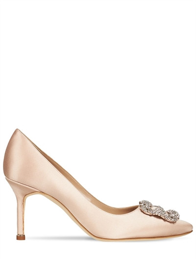70mm pumps aus satin "hangisi" - Manolo Blahnik - Damen | Luisaviaroma | Luisaviaroma