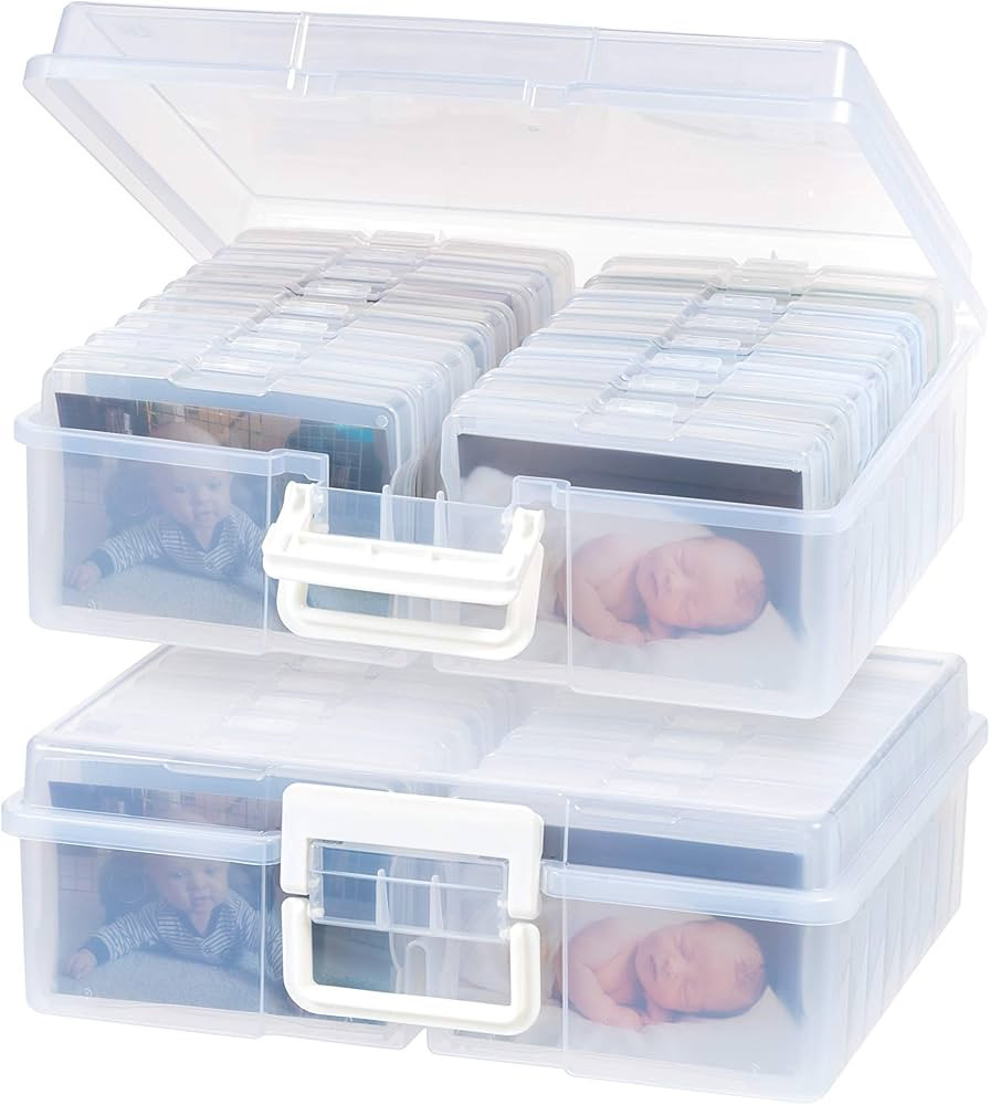 IRIS USA 4" x 6" Photo Storage Craft Keeper, 2 Pack, Main Container with 16 Organization Cases fo... | Amazon (US)