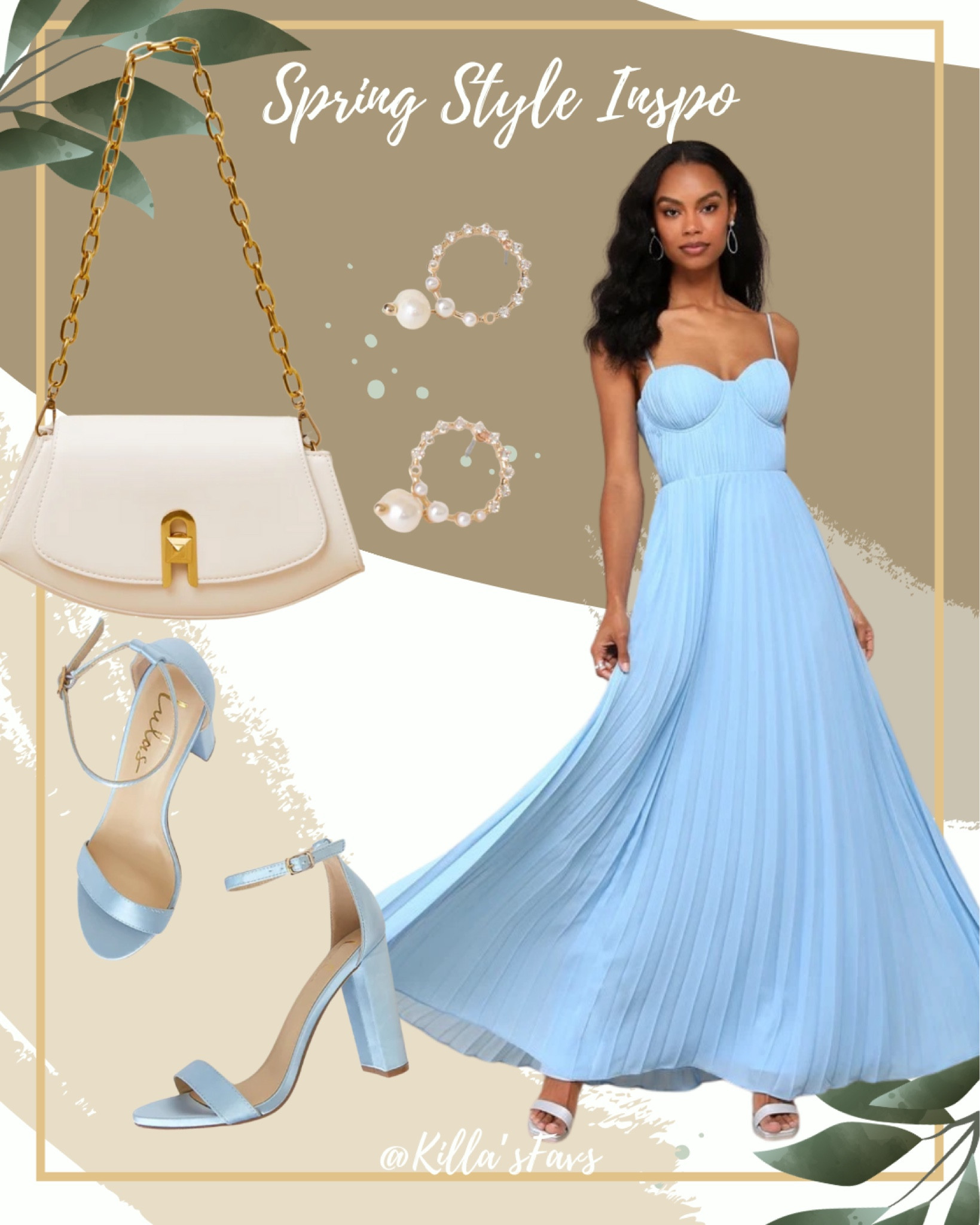 Spring/Summer wedding guest attire✨

This baby blue, pleated dress and accessories would be the perfect wedding guest outfit😍 I’m also obsessed with the satin, baby blue heels that would be perfect for this outfit!

#weddingguest #blacktie #weddingoutfit #formal #formaldress #formalevent 

#LTKparties #LTKwedding #LTKshoecrush