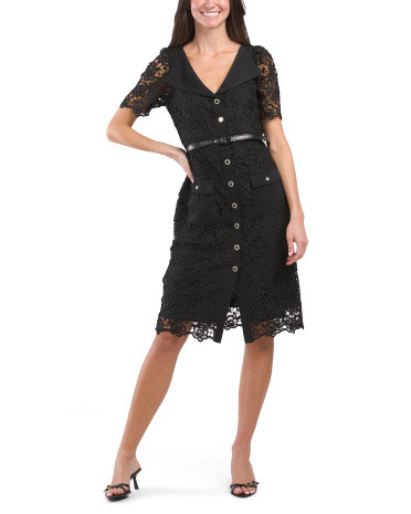 Embroidered Lace Midi Dress | Marshalls