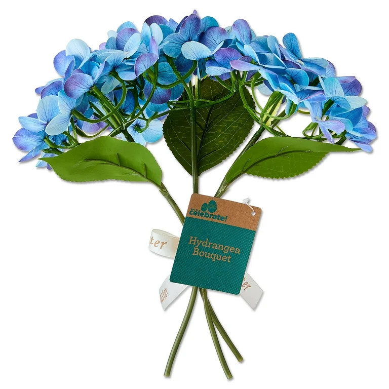 Hydrangea Bouquet, Blue, 11", Easter by Way To Celebrate | Walmart (US)