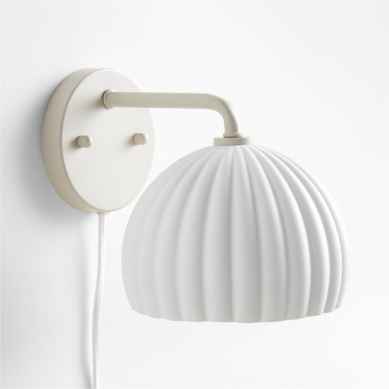 Bea White Ceramic Wall Sconce + Reviews | Crate & Kids | Crate & Barrel