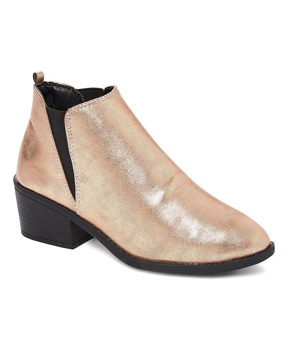 Gold Shimmer Chelsea Boot - Women | zulily