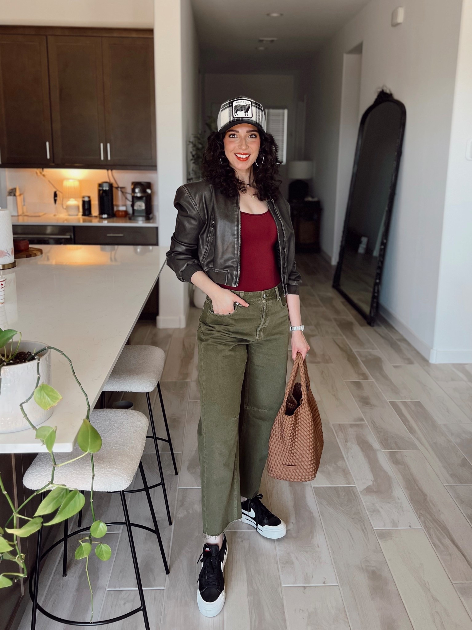 Burgundy and olive green fall outfit idea 🍏🍒 

#LTKStyleTip #LTKSeasonal #LTKSaleAlert