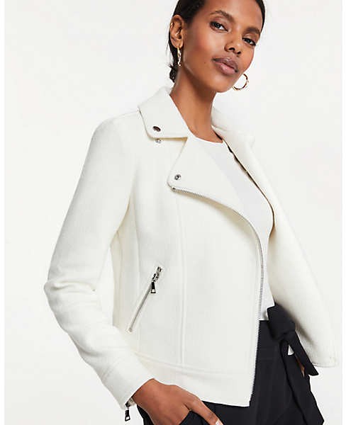 Textured Tweed Moto Jacket | Ann Taylor (US)