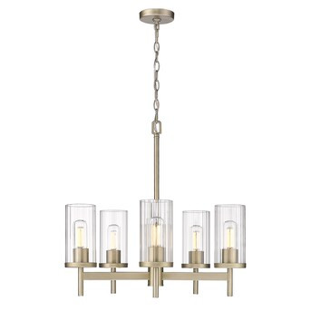 Golden Lighting Winslett 5-Light White Gold Transitional Led; Dry rated Chandelier | Lowe's