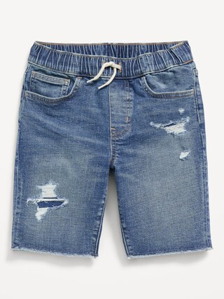 360° Stretch Ripped Pull-On Jean Shorts for Boys (At Knee) | Old Navy (US)