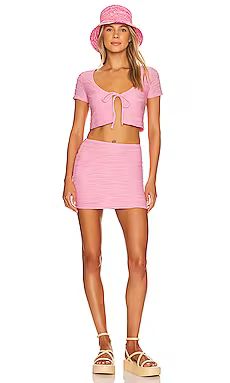superdown Melissa Ruched Set in Baby Pink from Revolve.com | Revolve Clothing (Global)