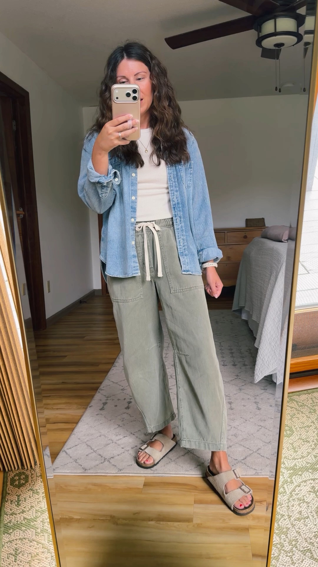 small in my tee, small in my denim shirt and xs petite/short in my pants. My birkenstocks are size 36

#LTKPetite #LTKSeasonal #LTKootd