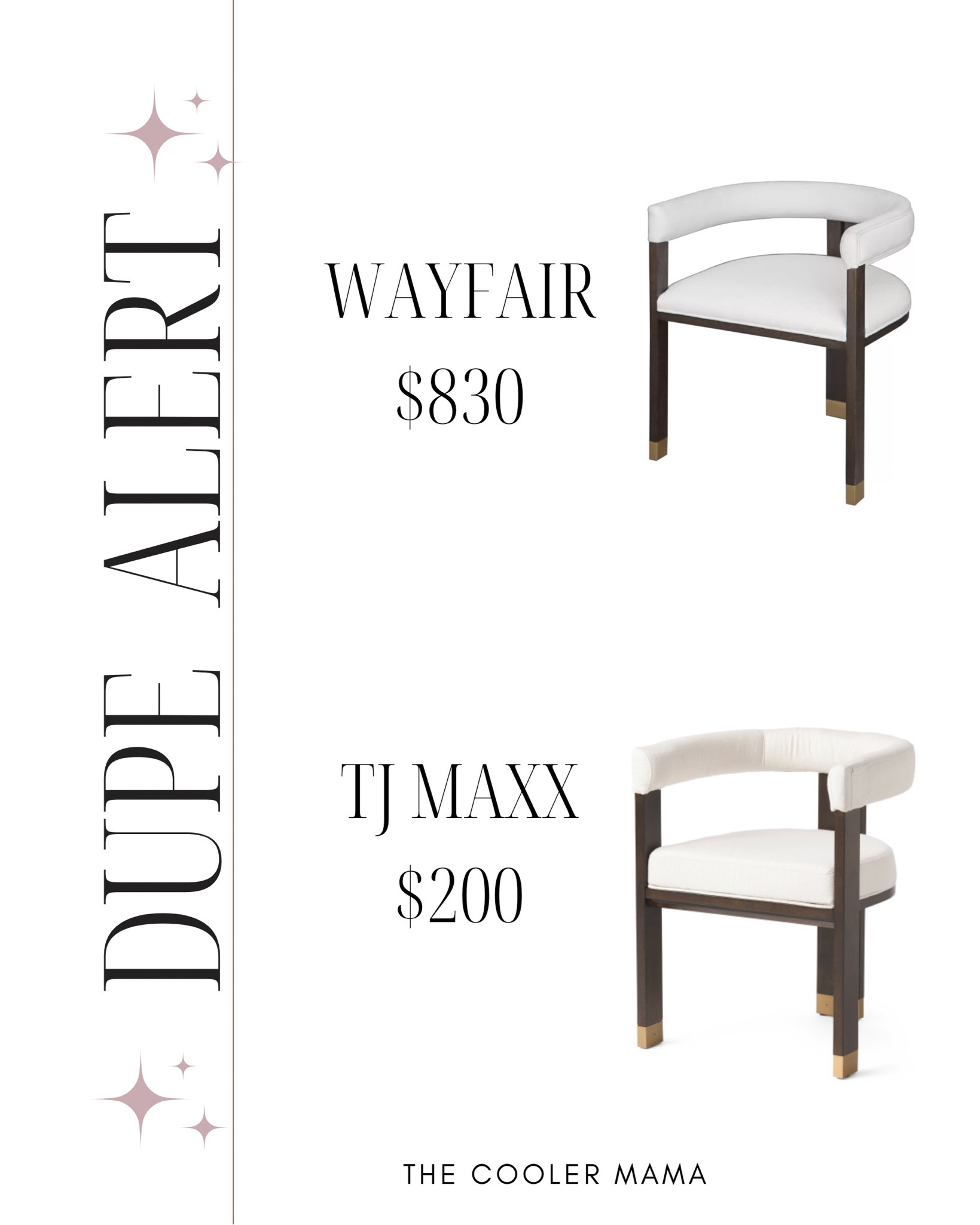 DUPE ALERT - worlds away Jude dining chair 

#LTKSale #LTKhome #LTKover40