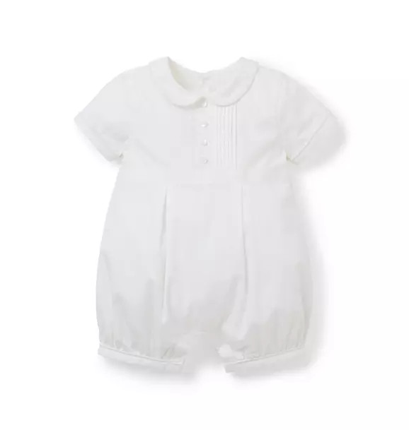 Baby Pintuck Collared Romper | Janie and Jack