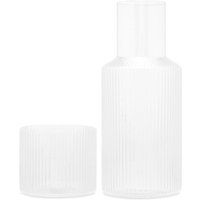Ferm Living Ripple Small Carafe Set in Clear | END. Clothing | End Clothing (US & RoW)