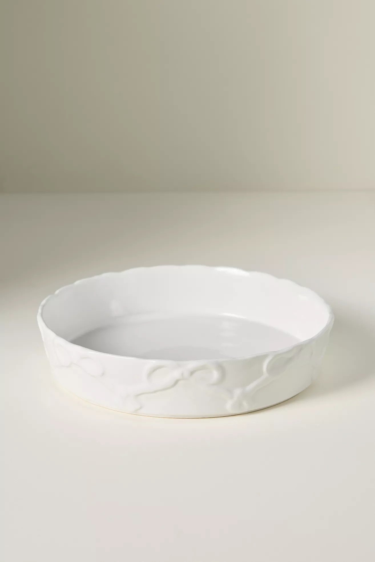 Benedita Bow Stoneware Pie Dish | Anthropologie (US)