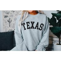 Texas Sweatshirt, Sweater, State Traveling Gift, College Pullover, Cute Christmas Football Shirt, Gift For Her | Etsy (US)