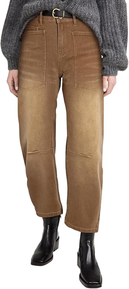 EVALESS Womens Baggy Barrel Jeans High Waisted Wide Leg Boyfriend Denim Ankle Pants | Amazon (US)