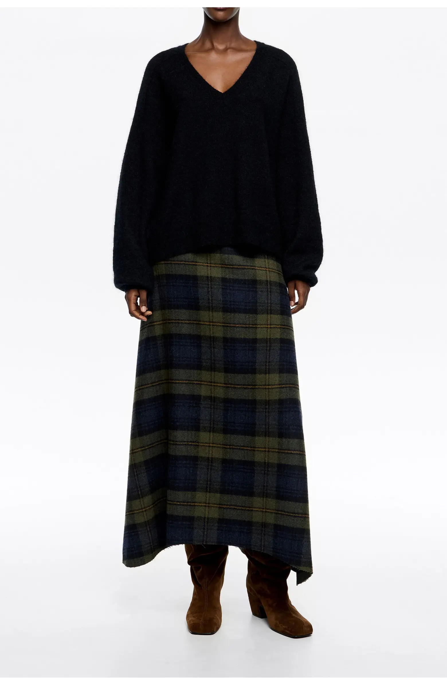 Checked Wool A-Line Skirt | Nordstrom
