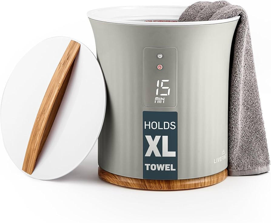 Live Fine Towel Warmer | Bucket Style Luxury Heater with LED Display, Adjustable Timer, Auto Shut... | Amazon (US)
