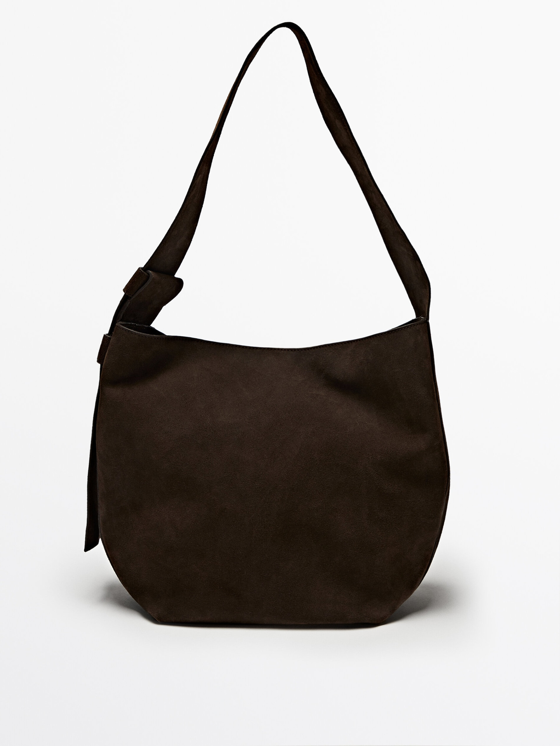 Split suede leather handbag | Massimo Dutti US