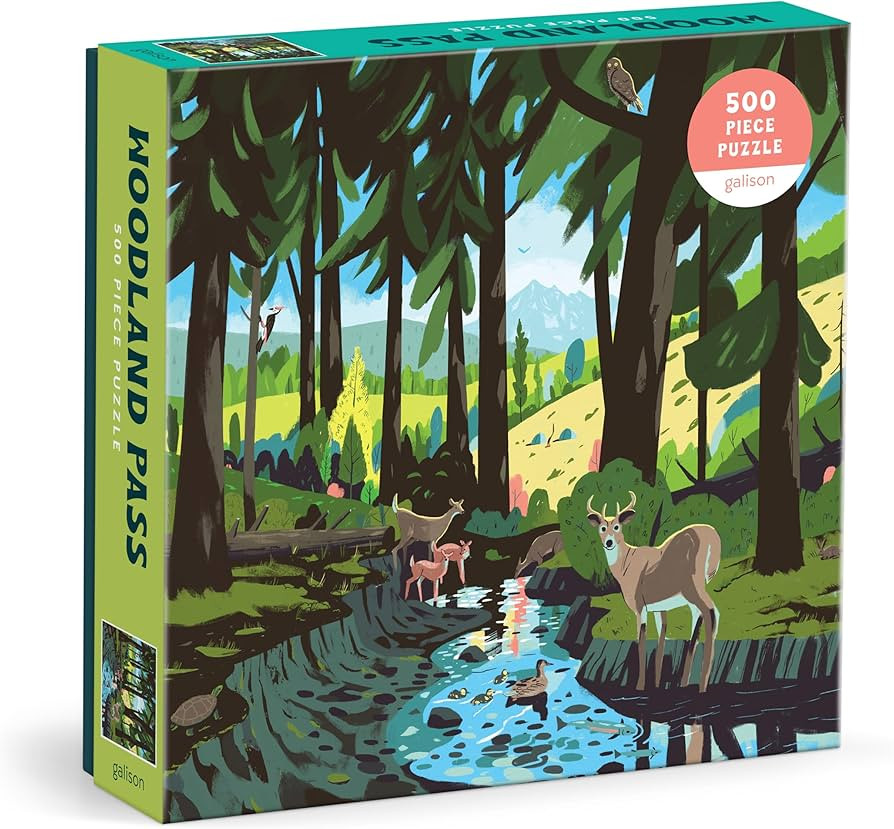 Galison Woodland Pass – 500 Piece Jigsaw Puzzle Featuring Beautiful Artwork of an Evergreen Sce... | Amazon (US)
