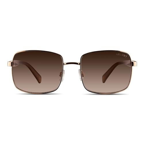 Velvet Eyewear Womens Navigator Sunglass Style Ruby in Rose Gold- 100% UV Protection - Designed for Women - Designed in the USA, Medium | Amazon (US)