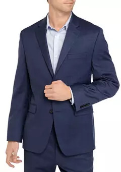 Crown & Ivy™ Navy Windowpane Stretch Suit Separate Coat | Belk