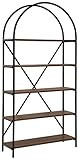 Signature Design by Ashley Galtbury Mixed Media Modern 5 Shelf Bookcase, Brown & Black | Amazon (US)