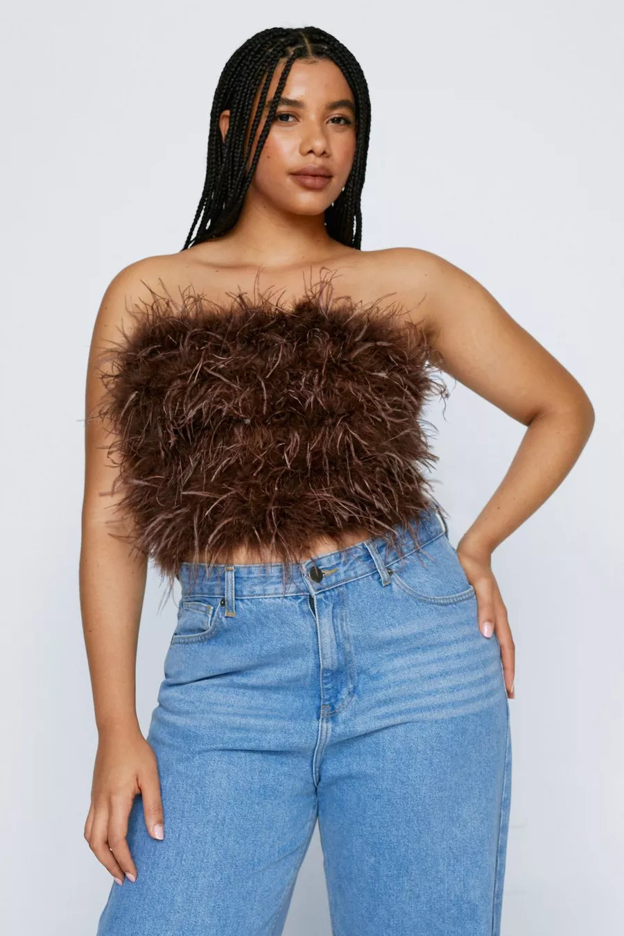 Plus Size Feather Tube Top | Nasty Gal US