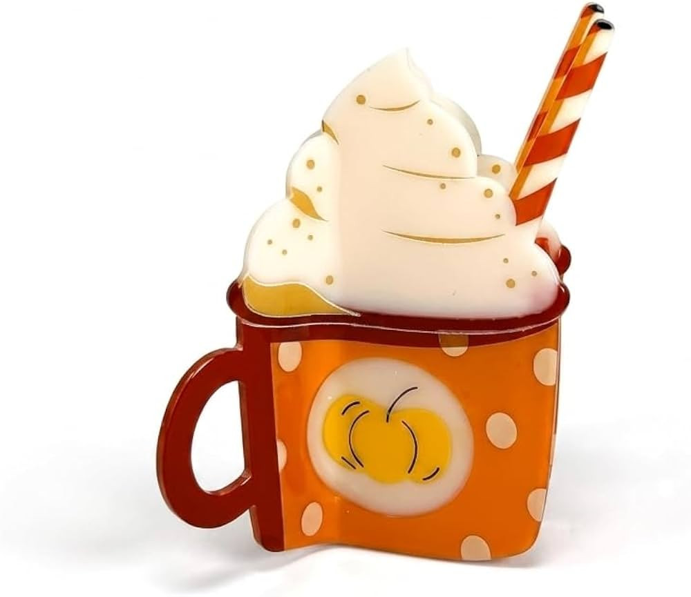 Pumpkin Spice Latte Hair Claw Clip for Women, Fall Coffee Cup Hair Accessory, Strong Hold Autumn ... | Amazon (US)