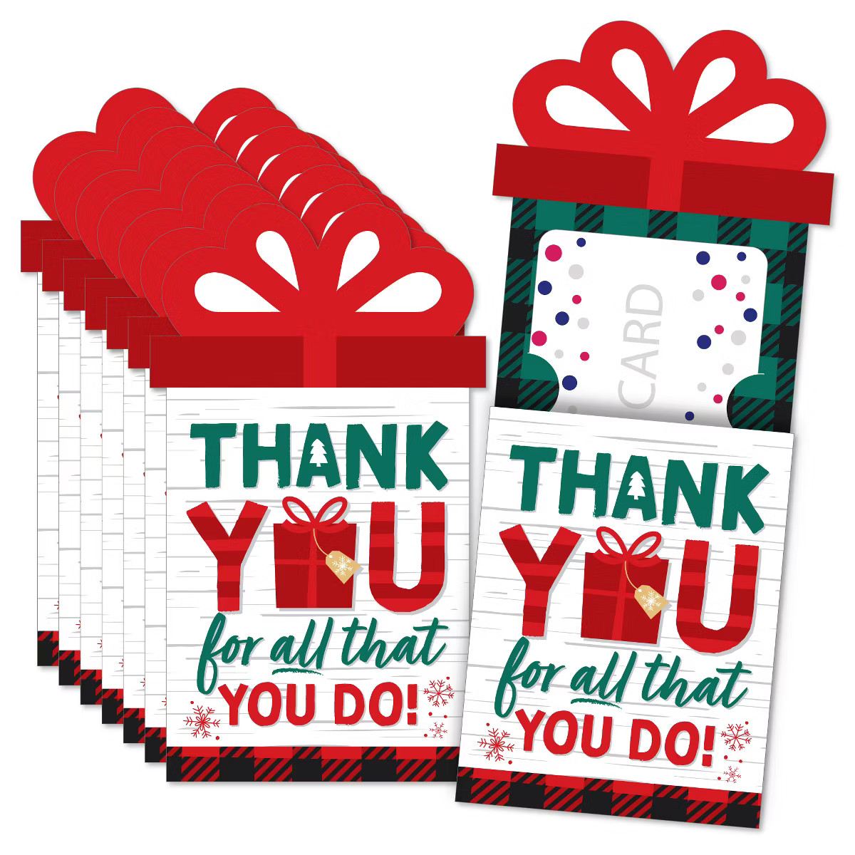 Big Dot of Happiness Holiday Thank You - Christmas Appreciation Money and Gift Card Sleeves - Nif... | Target