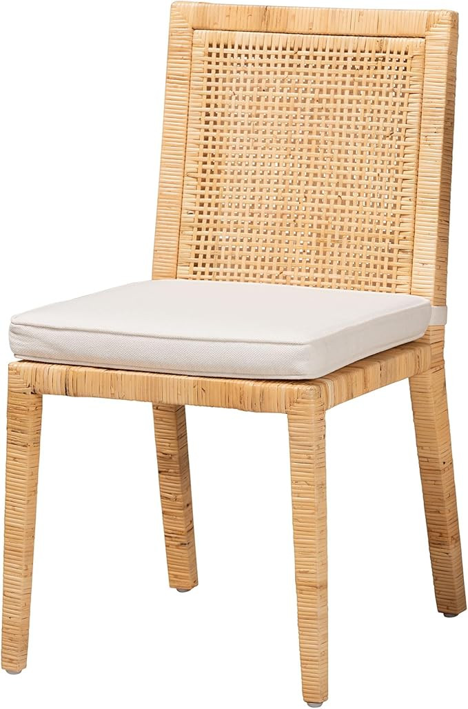 bali & pari Sofia Natural Rattan Dining Chair, One Size | Amazon (US)