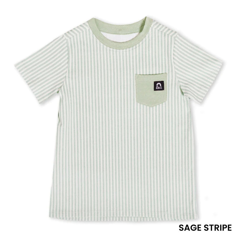 SHORT SLEEVE CHEST POCKET KIDS ESSENTIALS TEE | Rags