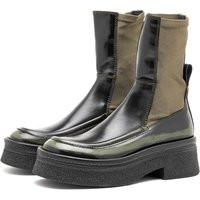 MIISTA Women's Chunky Chelsea Calf Boot in Black/Khaki, Size UK 5 | END. Clothing | End Clothing (US & RoW)