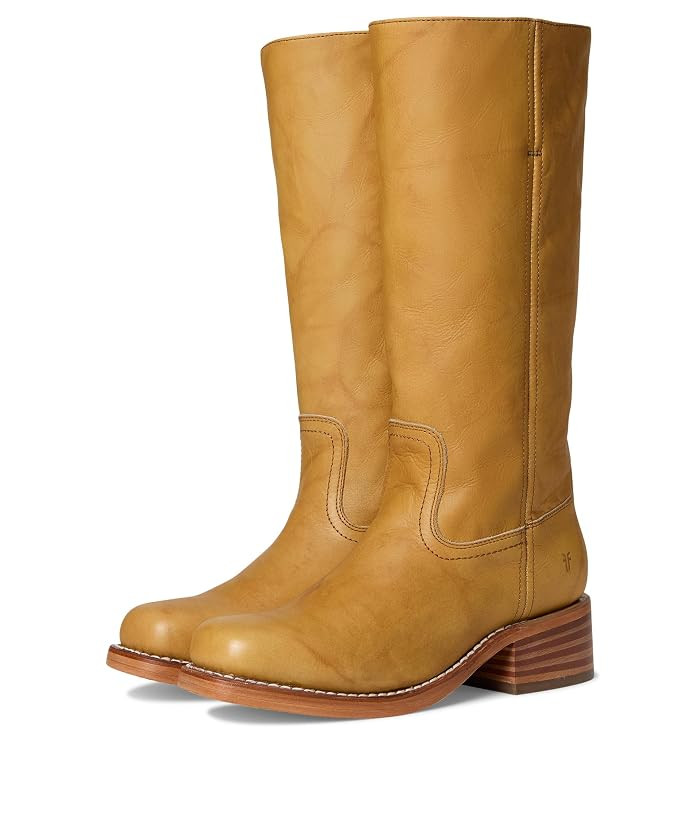 Frye Campus 14L Cowboy Women's Boots Black Leather : 6.5 B - Medium | Zappos.com