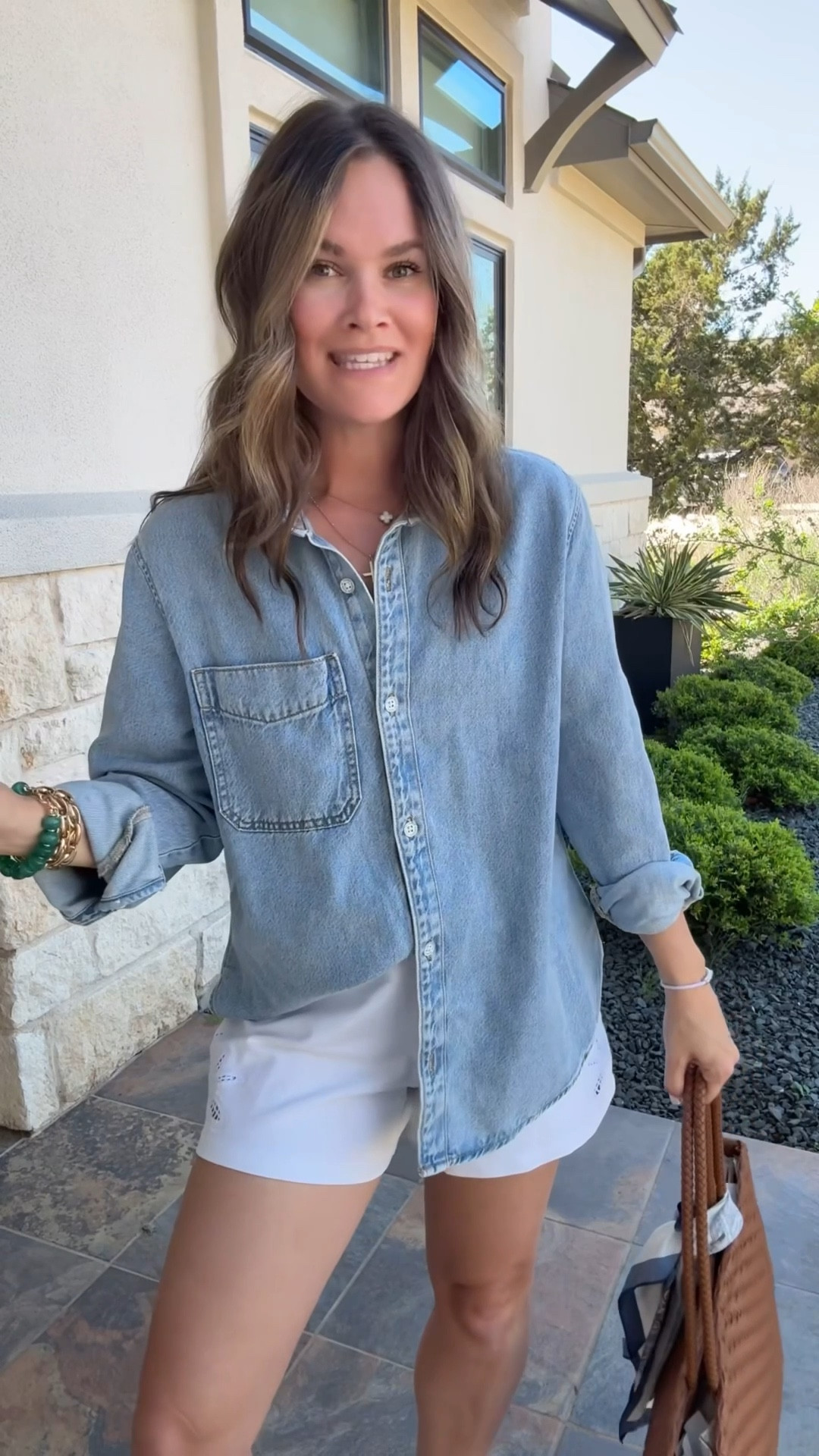 My go-to “look put together in 2 seconds” outfit 🤍
Denim top + flowy shorts + elevated accessories = effortless.

#LTKmomlife #LTKgrwm #LTKootd