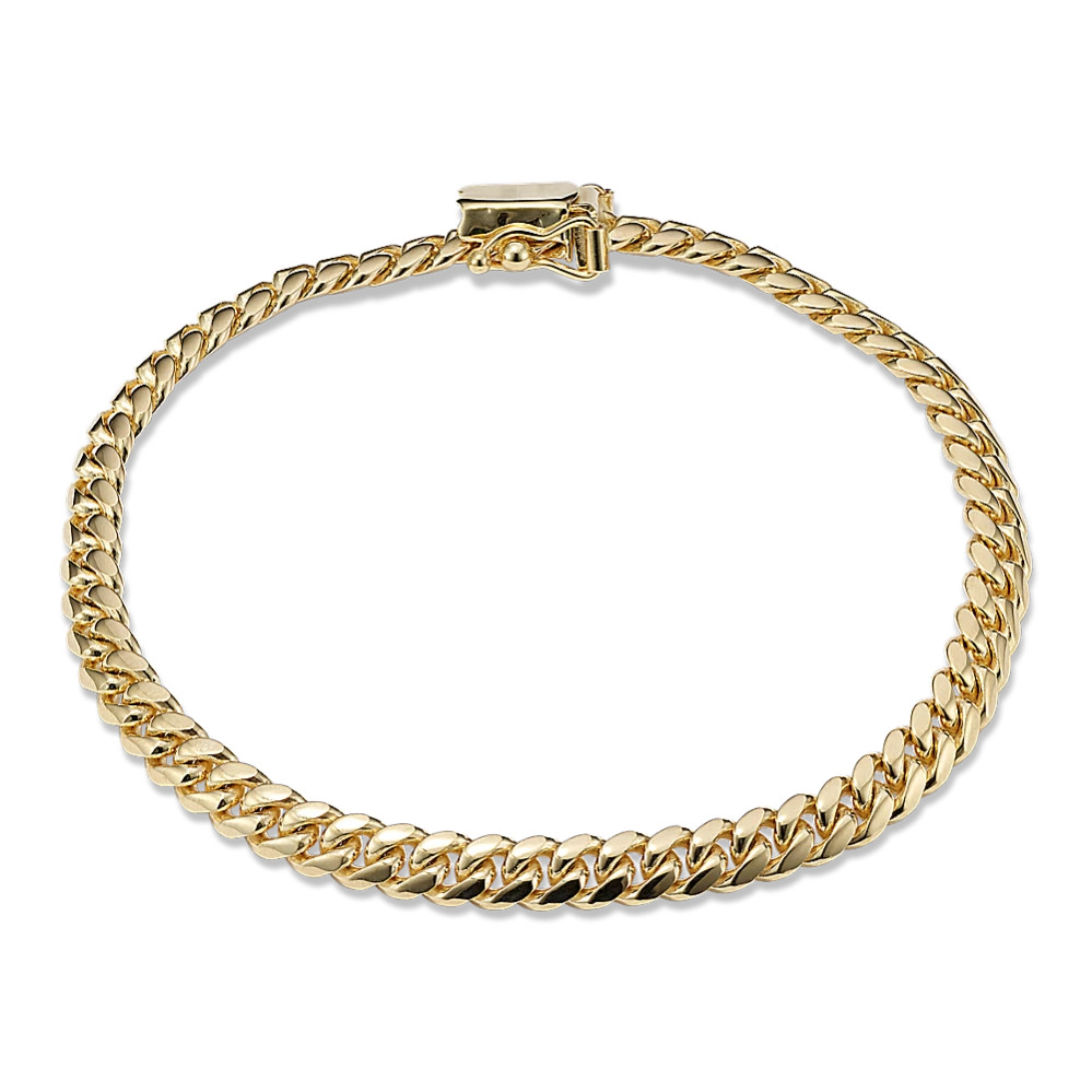 7.5'' 14K Yellow Gold Miami Cuban Bracelet (4.5mm) | Shane Co