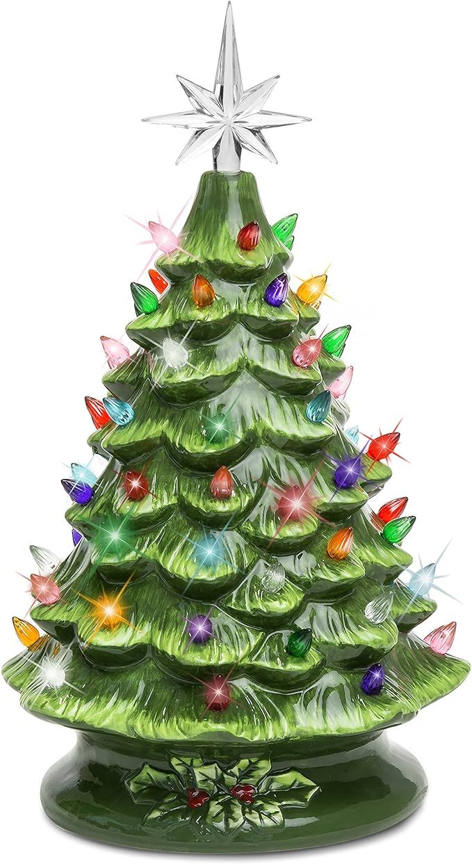 Best Choice Products 15in Pre-lit Hand-Painted Ceramic Tabletop Christmas Tree Holiday Decoration... | Amazon (US)