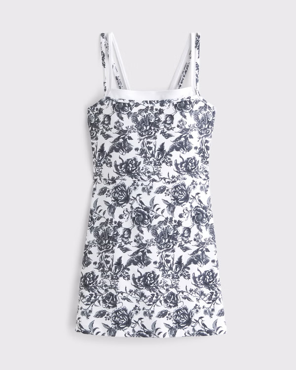 YPB studioFLEX Double-Layered Mini Dress | Abercrombie & Fitch (US)