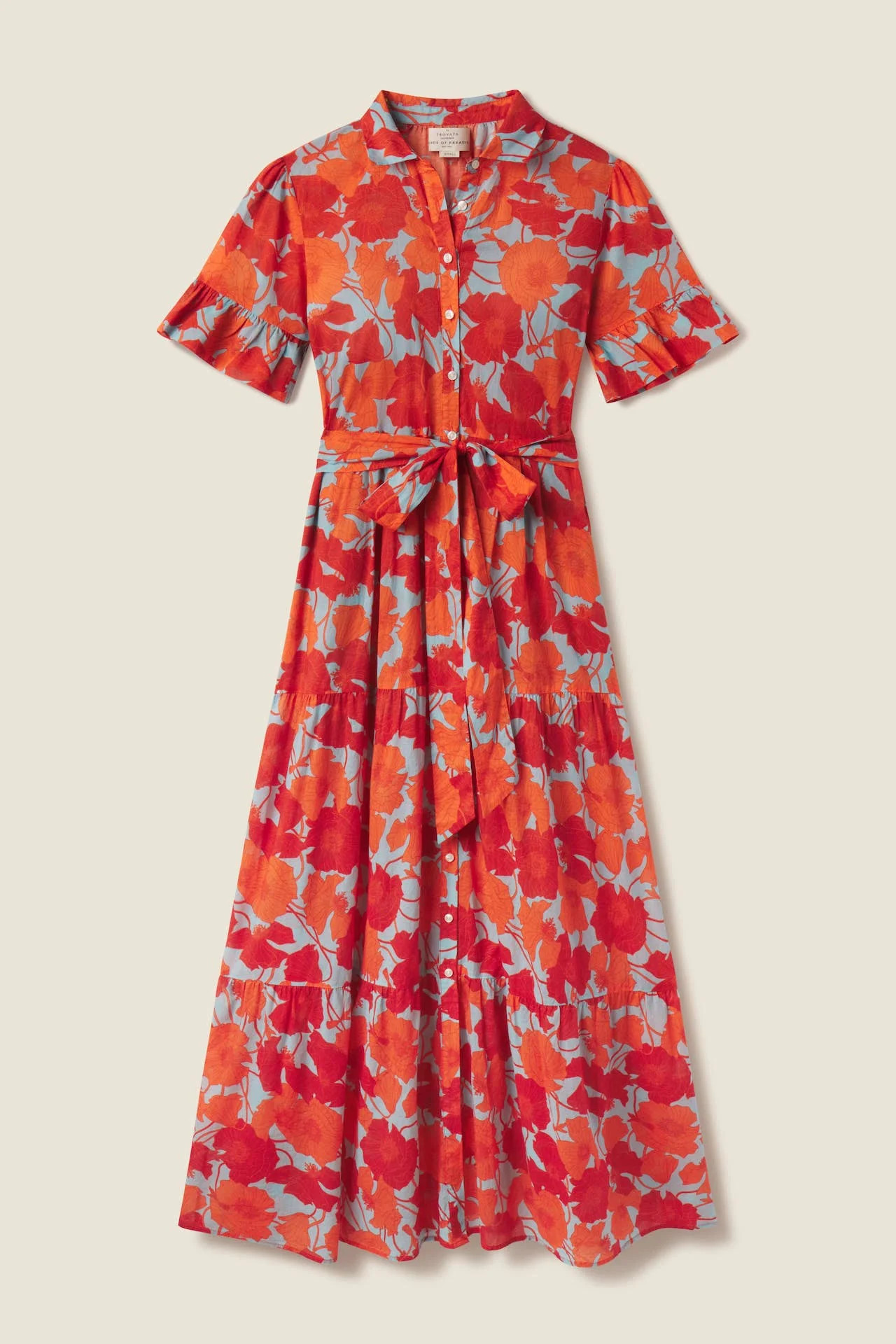 Martine Dress Shoreline Poppy | TROVATA