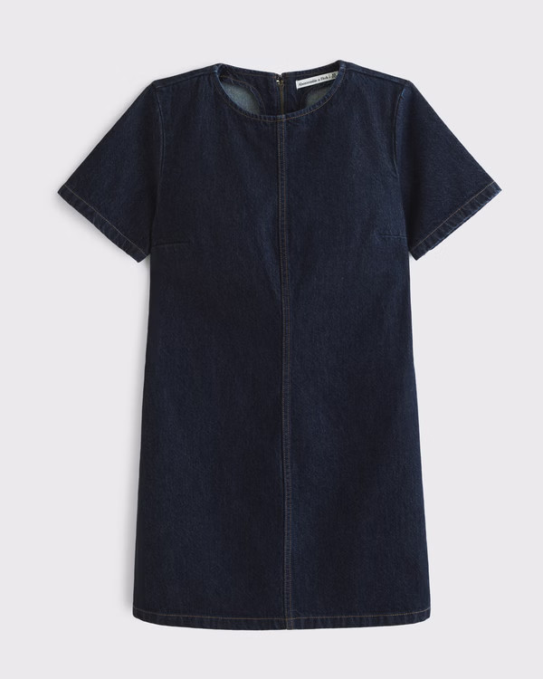 Women's Denim Shift Mini Dress | Women's Clearance | Abercrombie.com | Abercrombie & Fitch (US)