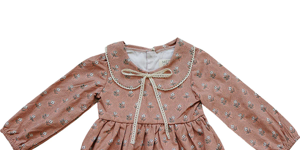 Vintage Pink Floral Dress | Mebie Baby