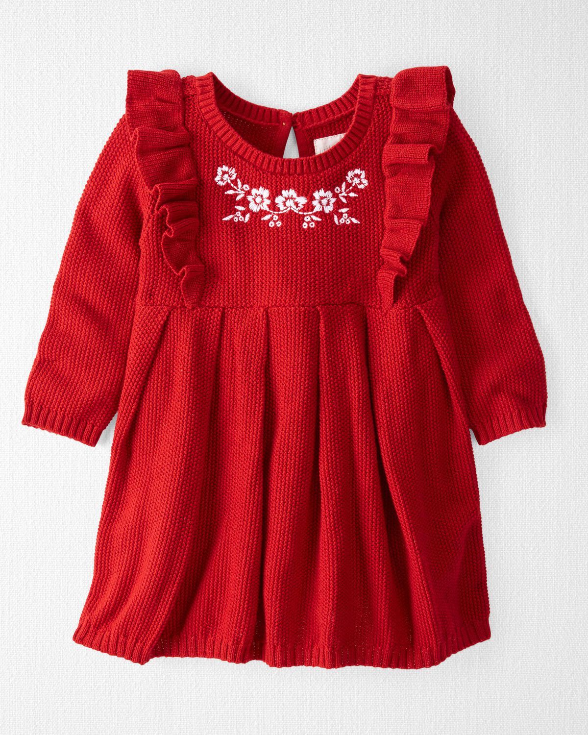 Deep Red Baby Organic Cotton Sweater Knit Dress | carters.com | Carter's